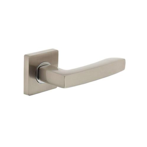 Intersteel Deurkruk Dean op vierkant rozet - nikkel mat, Doe-het-zelf en Verbouw, Hang- en Sluitwerk, Nieuw, Verzenden