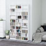 Witte CD-kast | Retourdeal | 30 Vakken | Slaapkamerkast, Met plank(en), 100 tot 150 cm, Nieuw, Ophalen of Verzenden