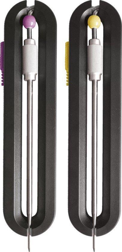 Boretti - Sondes BBQ thermometer (geel en paars) -, Tuin en Terras, Houtskoolbarbecues, Verzenden
