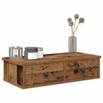 vidaXL Wandschap met lades 60x28x15 cm bewerkt hout oud, Huis en Inrichting, Woonaccessoires | Wandplanken en Boekenplanken, Verzenden