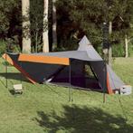vidaXL Tipitent 8-persoons waterdicht grijs en oranje, Caravans en Kamperen, Tenten, Verzenden, Nieuw, Tot en met 2