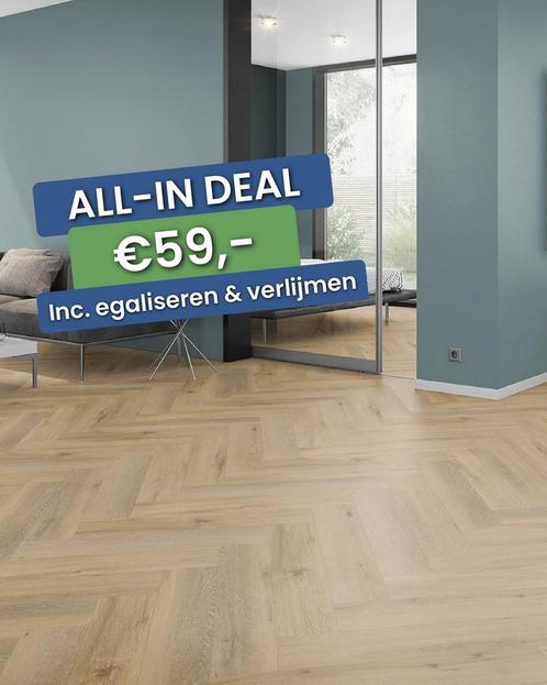 Plak pvc Visgraat licht eiken |  Belakos Attico Visgraat XL, Huis en Inrichting, Stoffering | Vloerbedekking, Ophalen