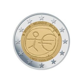 België 2 Euro 10 Jaar EMU 2009, Postzegels en Munten, Munten | Europa | Euromunten, Verzenden