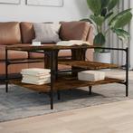 vidaXL Salontafel 100x100x48,5 cm bewerkt hout gerookt, Huis en Inrichting, Tafels | Salontafels, Verzenden, Nieuw, Overige houtsoorten