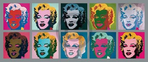 Kunstdruk Andy Warhol - Ten Marilyns 1967 134x56cm, Huis en Inrichting, Woonaccessoires | Schilderijen, Tekeningen en Foto's, Nieuw