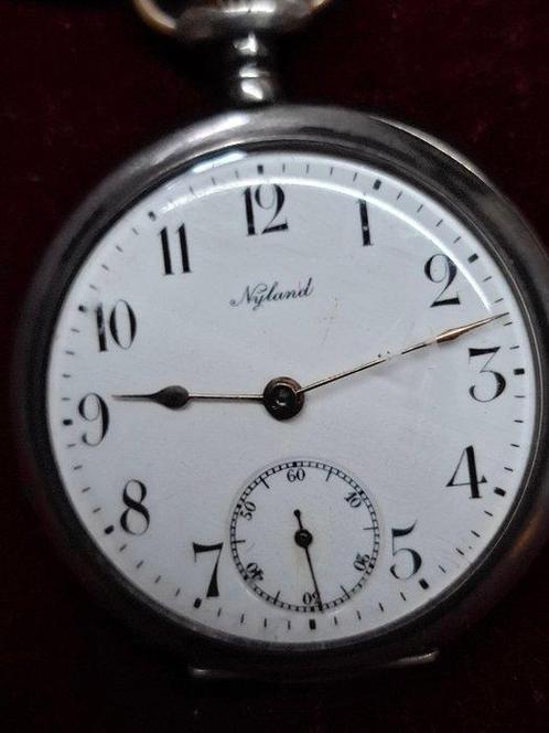 Zakhorloge zilver - Nijland - Mooi ketting - leuk klokje -, Sieraden, Tassen en Uiterlijk, Horloges | Heren