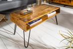 Massieve salontafel SCORPION 100cm naturel mangohouten, Huis en Inrichting, Tafels | Salontafels, Ophalen of Verzenden, Nieuw