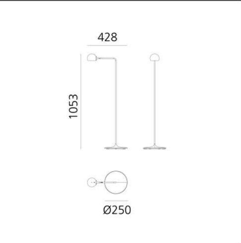 Artemide - A.A. Patijn - Staande lamp - IXA 1112020A -, Antiek en Kunst, Antiek | Lampen