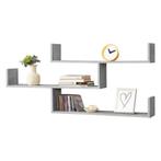 Wandrek Grimstad met 3 planken 119x18x55 cm betonkleurig, Huis en Inrichting, Woonaccessoires | Wandplanken en Boekenplanken, Verzenden