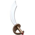 Verkleed Arabisch kromzwaard 45 cm goud/zilver - Zwaarden, Verzenden, Nieuw