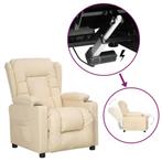 vidaXL Sta-op-stoel stof crèmekleurig, Huis en Inrichting, Fauteuils, Verzenden, Nieuw