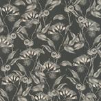 Profhome 394302-GU Bloemen behang floral mat zwart wit 5,33, Huis en Inrichting, Stoffering | Behang, Verzenden