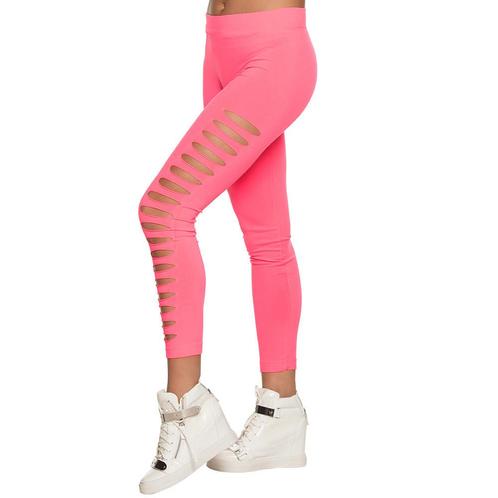 Neon Roze Legging Gaten L-XL, Kinderen en Baby's, Carnavalskleding en Verkleedspullen, Nieuw, Verzenden