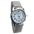 Fako® - Horloge - Rekband - Plato - Ø 37mm - Zilverkleurig -, Verzenden, Nieuw