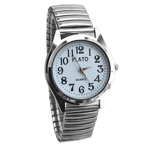 Fako® - Horloge - Rekband - Plato - Ø 37mm - Zilverkleurig -, Sieraden, Tassen en Uiterlijk, Horloges | Dames, Verzenden