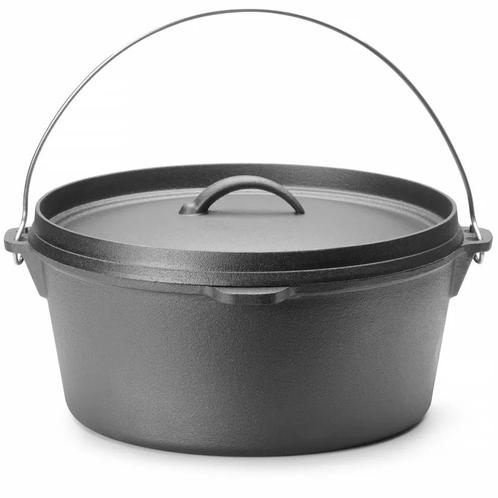 Dutch Oven | Gietijzer | 7.2L | Open Vuur | Incl. Deksel |, Zakelijke goederen, Horeca | Keukenapparatuur, Nieuw in verpakking