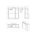 Best-Design Happy MDF Spiegelkast + Verlichting 60x60cm, Ophalen of Verzenden, Nieuw