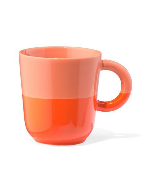 HEMA Mok 280ml Tafelgenoten new bone rood+terra, Huis en Inrichting, Keuken | Servies, Nieuw, Verzenden
