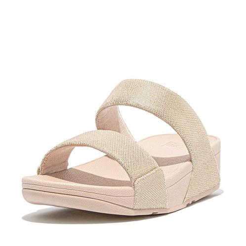 -0% FitFlop  FitFlop Lulu glitz-canvas slides  maat 41, Kleding | Dames, Schoenen, Slippers, Nieuw, Verzenden