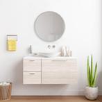 [en.casa] Spiegel Modugno hangend rond Ø50cm wit, Huis en Inrichting, Woonaccessoires | Spiegels, Verzenden, Nieuw
