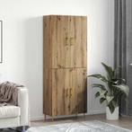vidaXL Highboard artisanaal eikenkleurig 69,5 x 34 x 180 cm, Huis en Inrichting, Kasten | Buffetkasten, Minder dan 50 cm, Verzenden