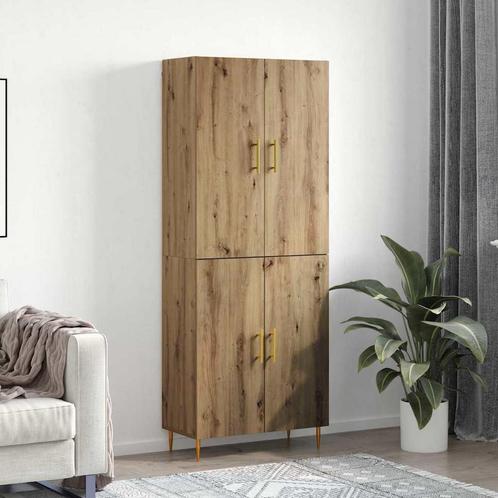 vidaXL Highboard artisanaal eikenkleurig 69,5 x 34 x 180 cm, Huis en Inrichting, Kasten | Buffetkasten, Nieuw, Minder dan 50 cm