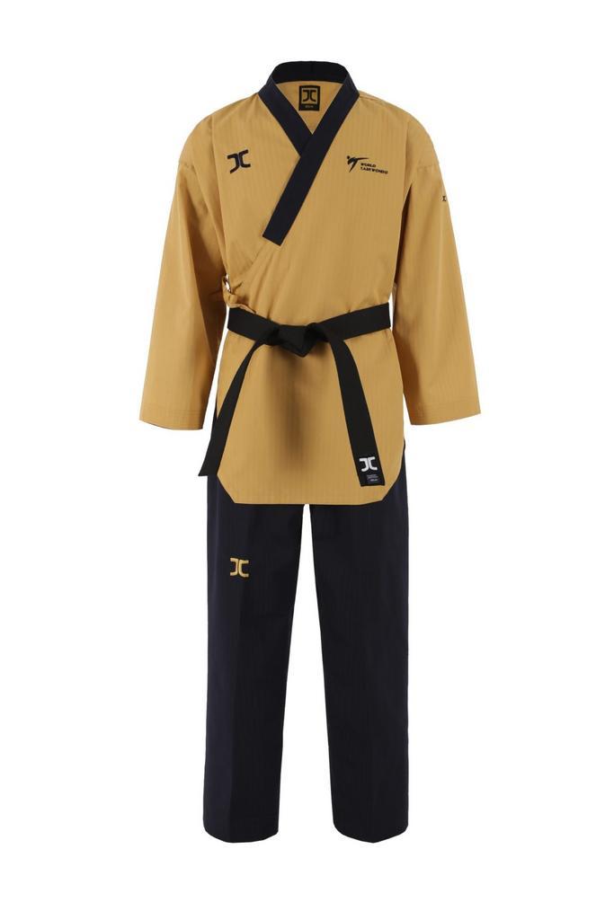 JCalicu taekwondopak | WT | Goud / Zwart (Maat: 190), Sport en Fitness, Vechtsporten en Zelfverdediging, Vechtsportpak, Nieuw