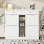 Moderne Schoenenkast 110×26×100 – 4 Deuren, 2 Lades, 3 Vakke, Huis en Inrichting, Verzenden, Nieuw
