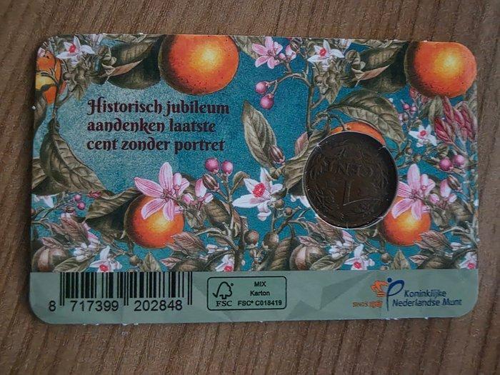 Nederland. Nederland Wilhelmina 1 cent 1930 coincard (Zonder, Postzegels en Munten, Munten | Nederland