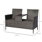 TRUUSK Poly Rattan Tuinbank Tuinbank Bank Met Tafel 2-zits S, Tuin en Terras, Tuinsets en Loungesets, Verzenden, Nieuw