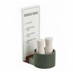 Oacklux Menukaart- en Peper- & Zouthouder Universeel Groen, Nieuw in verpakking