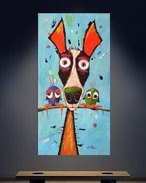 Piotr Piskorz - Yoga Instructor XXL, Antiek en Kunst, Kunst | Schilderijen | Modern