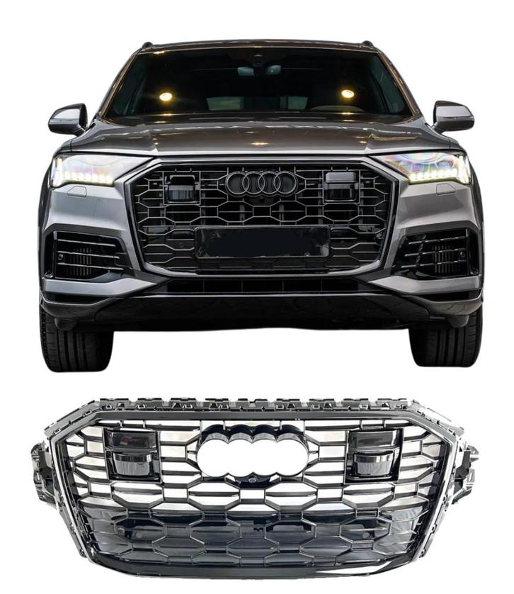 Grill | Audi | Q7 2019-2024  | RSQ7-look | glanzend zwart, Auto-onderdelen, Carrosserie en Plaatwerk, Nieuw, Audi, Verzenden