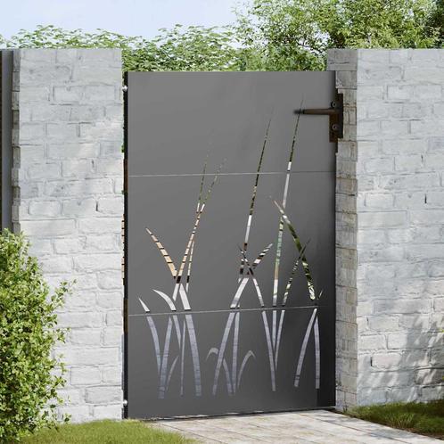 vidaXL Tuinpoort met slot Zwart 105 x 125 cm Poedergecoat, Tuin en Terras, Tuinpoorten, Nieuw, Verzenden
