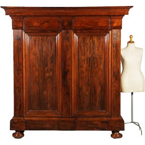 Grote pastoorskast in fabelachtig mooi palissander ca 1690 N, Antiek en Kunst, Antiek | Meubels | Kasten, Ophalen of Verzenden