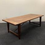 Eikenhouten tafel 243x106 cm, spaans model, Gebruikt, Ophalen of Verzenden, Bureau