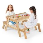 LIVSK Kinderspeeltafel 4-in-1 - Duurzaam Sparrenhout - Inclu, Verzenden, Nieuw