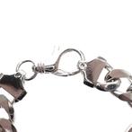 Robuuste zilveren figaro armband; Heren | 22 cm (solide), Sieraden, Tassen en Uiterlijk, Armbanden, Ophalen of Verzenden, Gebruikt
