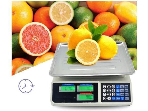 Veiling - iBello Digitale Weegschaal tot 40kg Prijsweegschaa, Doe-het-zelf en Verbouw, Weegschalen