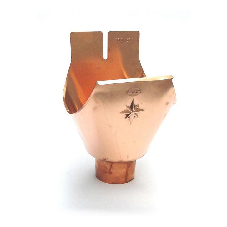 Koperen trechteruitloop M333/100 ten behoeve van mastgoot, Doe-het-zelf en Verbouw, Overige Doe-het-zelf en Verbouw, Ophalen of Verzenden