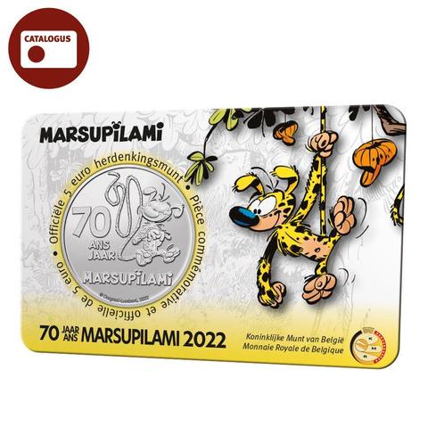 België 5 euromunt 2022 ‘70 jaar Marsupilami’ reliëf BU in, Postzegels en Munten, Munten | Europa | Euromunten, Verzenden