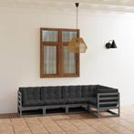 vidaXL 5-delige Loungeset met kussens massief grenenhout, Verzenden, Nieuw, Loungeset