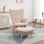 TRUUSK Oorfauteuil Met Voetenbank Relaxfauteuil Gestoffeerde, Huis en Inrichting, Fauteuils, Verzenden, Nieuw