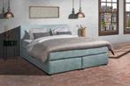 Mörgenn Boxspring Parga - Pocketvering - Blauw - 180x210 cm, Verzenden, Nieuw, Blauw, Modern