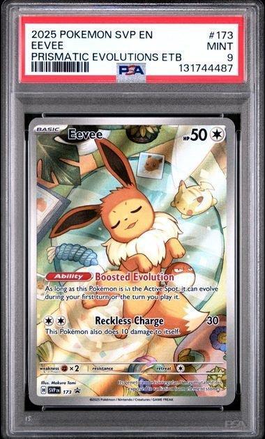 Pokémon Graded card Promo Prismatic Evolutions ETB Full Art, Hobby en Vrije tijd, Verzamelkaartspellen | Pokémon