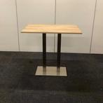 Sta-tafel met kolom poot 120x80 cm, NIEUW natuur eiken blad, Gebruikt, Ophalen of Verzenden