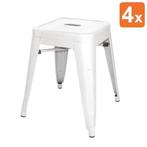 Krukken | BISTRO | Staal | White | In-/Outdoor | Stapelbaar, Verzenden, Nieuw in verpakking