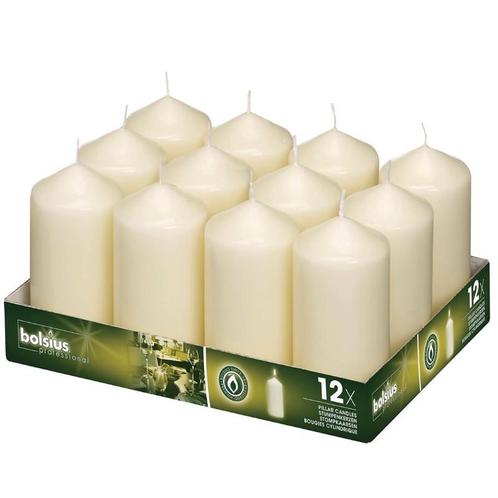 Bolsius stompkaarsen ivoor 120(H)mm (12 stuks), Huis en Inrichting, Keuken | Bestek, Verzenden