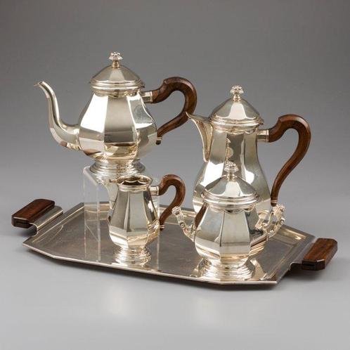 België ca. 1925 - Art Deco - Koffie- en theeservies (5) -, Antiek en Kunst, Antiek | Goud en Zilver