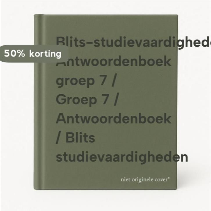 Blits-studievaardigheden Antwoordenboek groep 7 / Groep 7 /, Boeken, Schoolboeken, Gelezen, Verzenden
